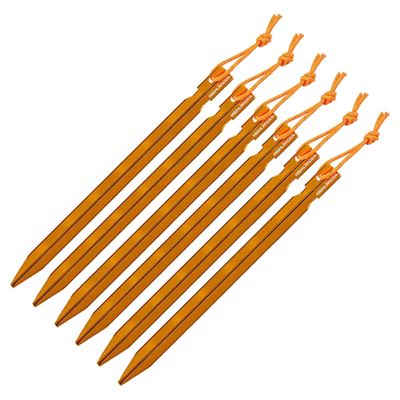 Stanové kolíky Arrow Aluminium dĺžka 18 cm sada 6 ks ORANGE