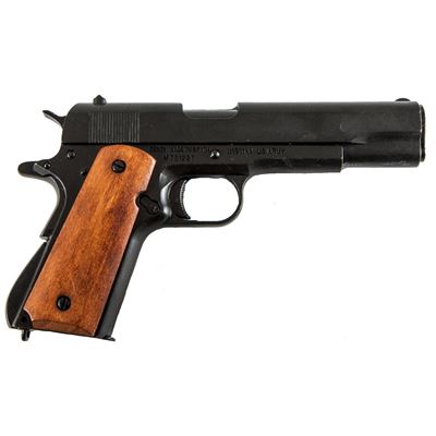 Pištoľ .45 ACP pištoľ M1911 USA WWI / WWII drevená rukoväť - dekoračná replika DENIX D-9312 2