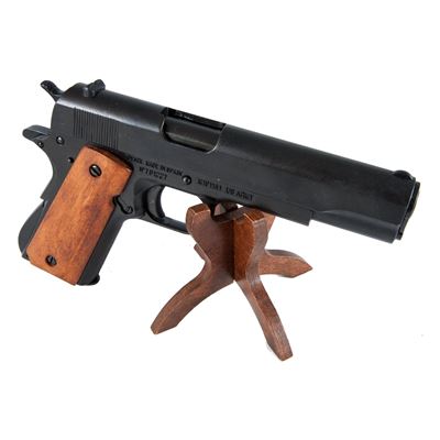 Pištoľ .45 ACP pištoľ M1911 USA WWI / WWII drevená rukoväť - dekoračná replika DENIX D-9312 9