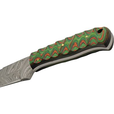 Nôž s pevnou čepeľou HUNTER GREEN damask