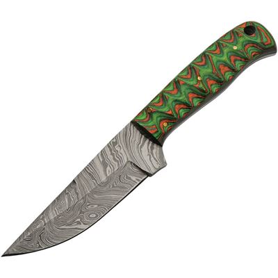 Nôž s pevnou čepeľou HUNTER GREEN damask