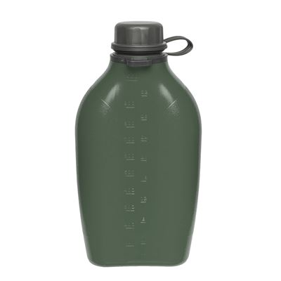 Fľaša plastová EXPLORER 1l s karabínou OLIVE GREEN