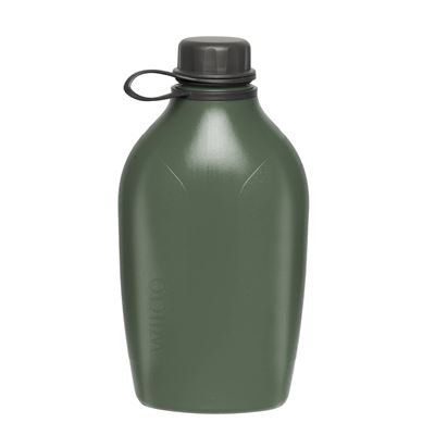 Fľaša plastová EXPLORER 1l s karabínou OLIVE GREEN