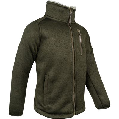 Bunda detská SCANDINAVIAN SHERPA zateplená ZELENÁ