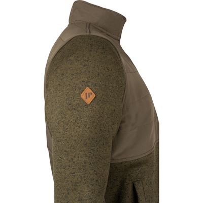 Mikina SNAP NECK fleece ZELENÁ