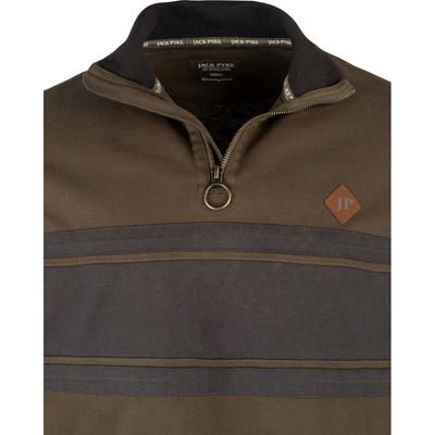 Mikina HALF ZIP CONTRAST ZELENÁ