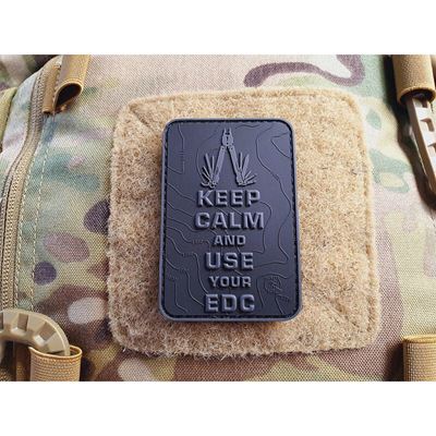 Nášivka KEEP CALM AND USE YOUR EDC velcro ČIERNA JACKETS TO GO JTG-KCN-BO 2