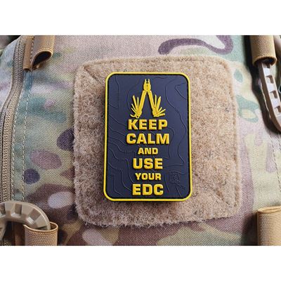 Nášivka KEEP CALM AND USE YOUR EDC velcro ČIERNA/ŽLTÁ JACKETS TO GO JTG-KCN-SYB 2