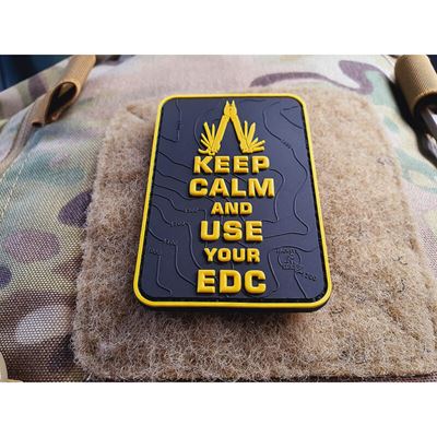 Nášivka KEEP CALM AND USE YOUR EDC velcro ČIERNA/ŽLTÁ JACKETS TO GO JTG-KCN-SYB 3