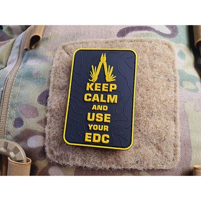 Nášivka KEEP CALM AND USE YOUR EDC velcro ČIERNA/ŽLTÁ JACKETS TO GO JTG-KCN-SYB 5