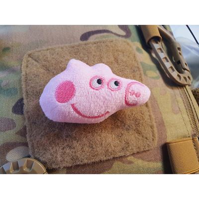 Nášivka PINK PIG velcro PLYŠOVÁ