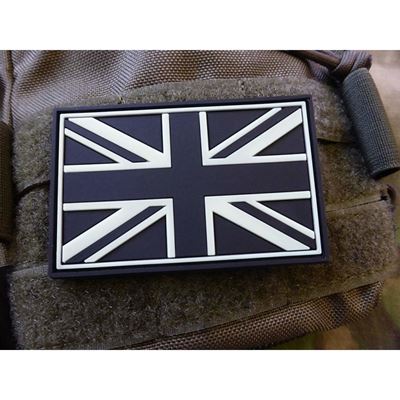 Nášivka vlajka VEĽKÁ BRITÁNIA plast velcro GLOW IN THE DARK