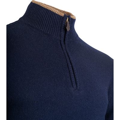 Sveter ASHCOMBE so zipsom jahňacia vlna NAVY BLUE JACK PYKE JZKNITASHNAV 6