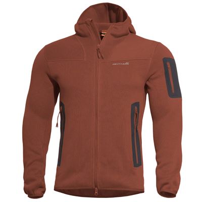 Mikina FLEECE s kapucňou FALCON PRE POLARTEC® MAROON RED