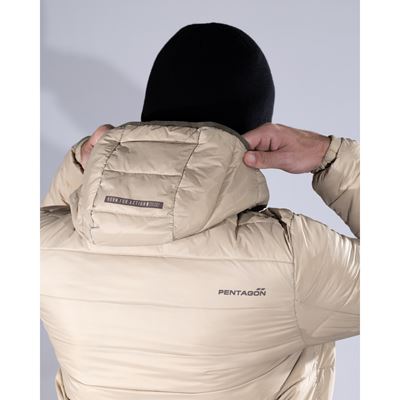 AURORA 2.0 PUFFER HOODED JACKET KHAKI