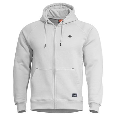 Mikina PHAETON ZIP s kapucňou BIELA