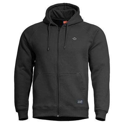 Mikina PHAETON ZIP s kapucňou ČIERNA