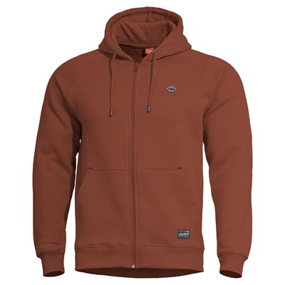 Mikina PHAETON ZIP s kapucňou MAROON RED