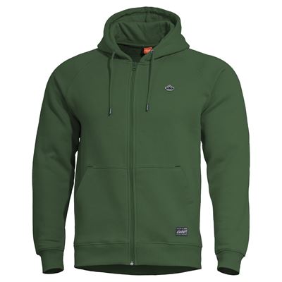 Mikina PHAETON ZIP s kapucňou SPRINGBOK GREEN