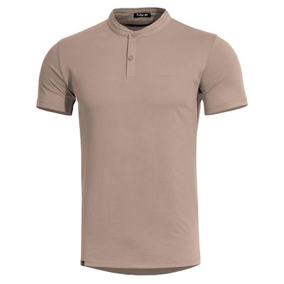 Tričko ROMEO HENLEY 2.0 s krátkym rukávom KHAKI