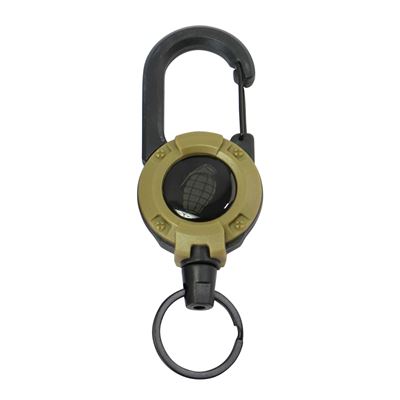 Kľúčenka HEAVY DUTY s navíjakom a karabínou COYOTE