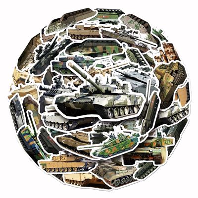 Nálepky TANK, sada 50 ks KOMBAT KO-2302-TANKS 2