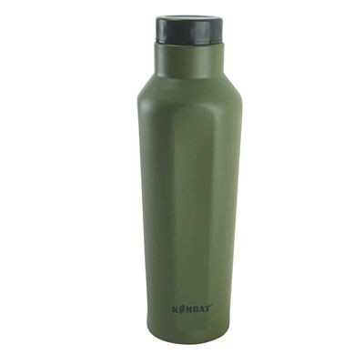 Šesťhranná fľaša MILITARY izolovaná NEREZ 500ml ZELENÁ