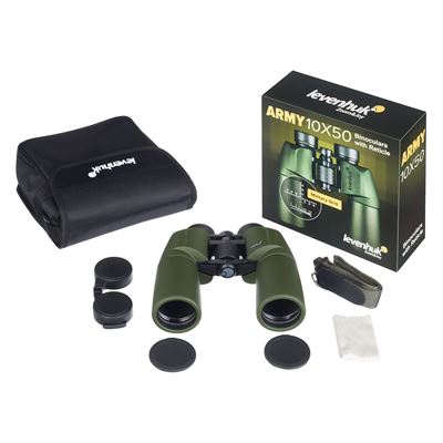 Ďalekohľad 10x50 ARMY s hľadáčikom ZELENÝ