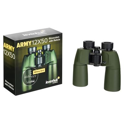 Ďalekohľad binokulárny so zameriavačom 12x50 ARMY ZELENÝ Levenhuk LE-81935 4