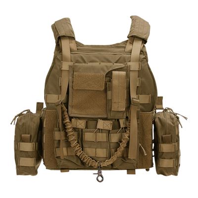 Taktická vesta RANGER s kapsami MOLLE vazba COYOTE