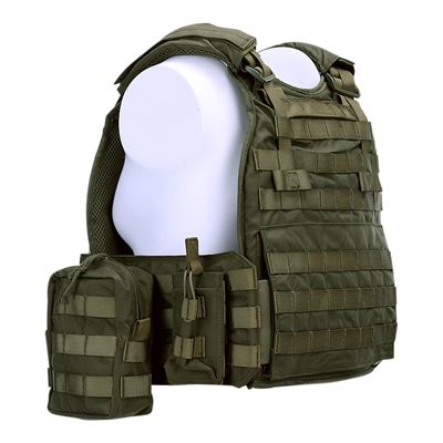 Taktická vesta RANGER s kapsami MOLLE väzba ZELENÁ
