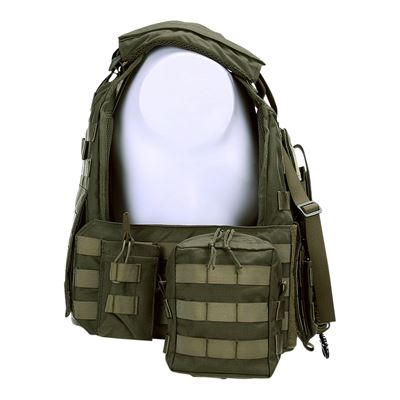Taktická vesta RANGER s kapsami MOLLE väzba ZELENÁ