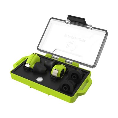 Špunty do uší elektronické M23T AI ASSISTENT s BlueTooth NEON ZELENÉ EARMOR M23T-GR-AI 3