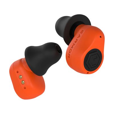Špunty do uší elektronické M23T AI ASSISTENT s BlueTooth ORANŽOVÉ
