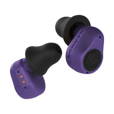 Špunty do uší elektronické M23T AI ASSISTENT s BlueTooth FIALOVÉ