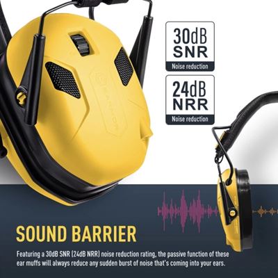 Slúchadlá elektronické M300X ČIERNE EARMOR M300X-BK 5