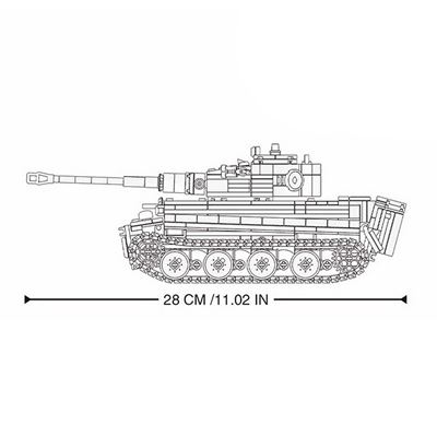 Stavebnica ťažký tank PANZERKAMPFWAGEN VI TIGER RC na diaľkové ovládanie Sluban M38-B0851 3