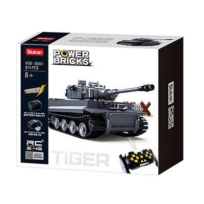 Stavebnica ťažký tank PANZERKAMPFWAGEN VI TIGER RC na diaľkové ovládanie Sluban M38-B0851 2