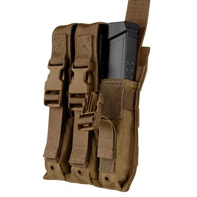 Sumka MOLLE trojitá na zásobníky MP5 COYOTE BROWN