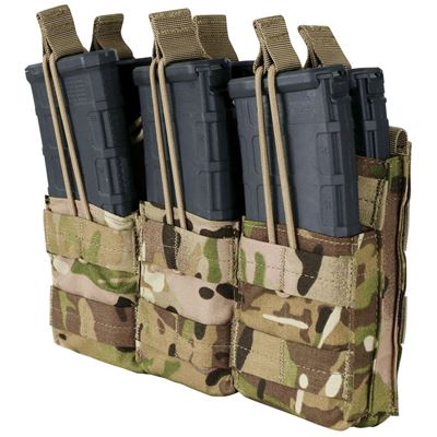 Sumka MOLLE trojitá na zásob. 3xM4 otvorená MULTICAM