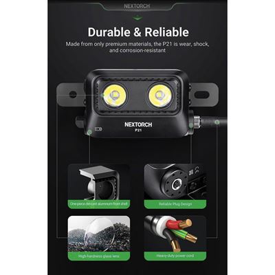 Tieniace svetlo P21 s výkonom 3000 lúmenov