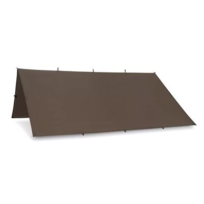 Plachta bivakovacia SUPERTARP® odolná voči iskrám malá EARTH BROWN