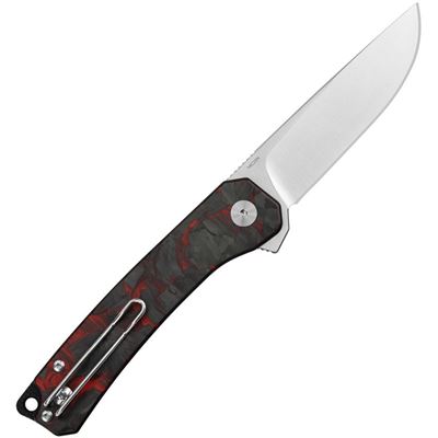 Nôž zatvárací OSPREY hladké ostrie G10/CF ČIERNY/ČERVENÝ