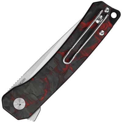 Nôž zatvárací OSPREY hladké ostrie G10/CF ČIERNY/ČERVENÝ