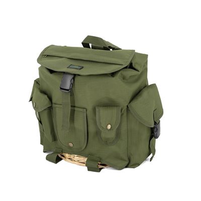 Batoh s hubami a prútenou vložkou ZELENÝ