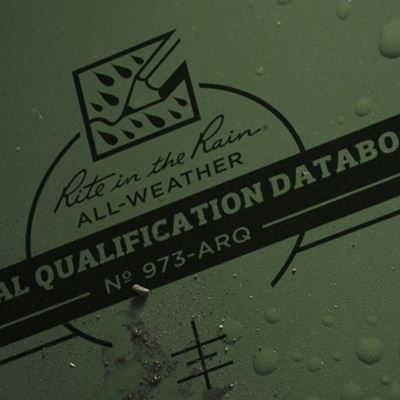 Blok vodeodolný špirálový ANNUAL QUALIFICATION 4,875" x 7" ZELENÝ