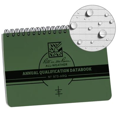 Blok vodeodolný špirálový ANNUAL QUALIFICATION 4,875" x 7" ZELENÝ