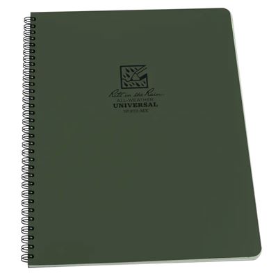 Blok vodeodolný špirálový Universal MAXI 8 1/2" x 11" ZELENÝ