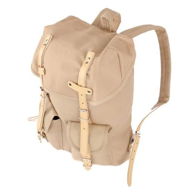 Batoh HIKING 15l s koženými prvkami KHAKI