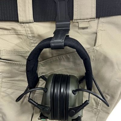 Plastová spona na opasok pre slúchadlá – ČIERNA EARMOR S08 2